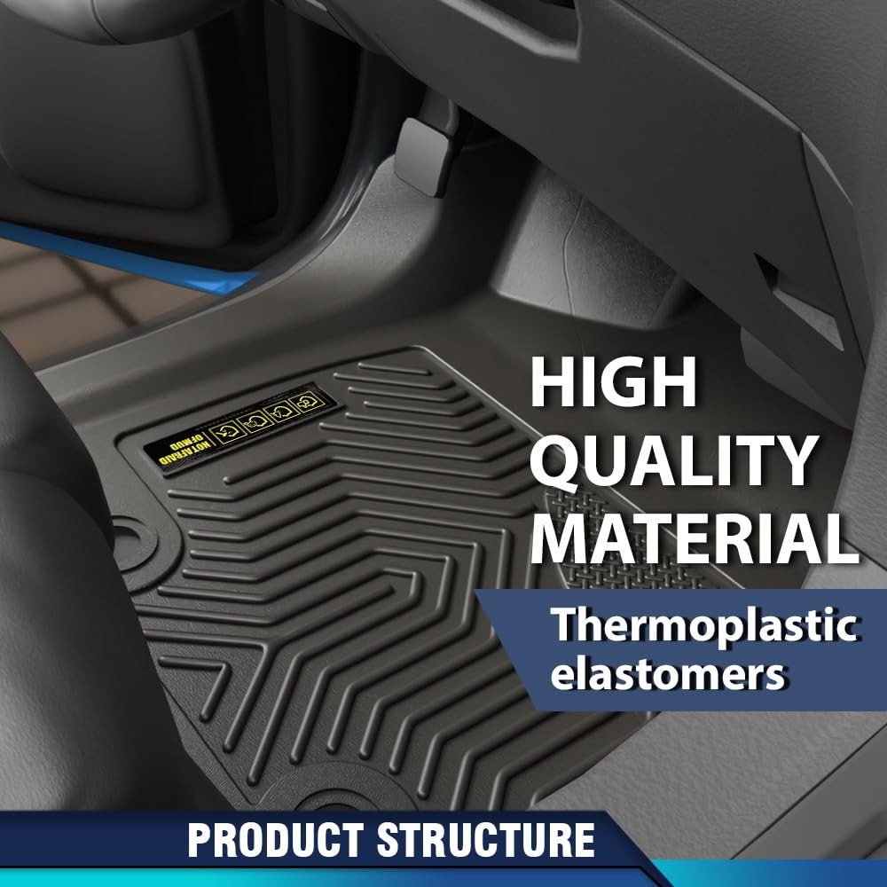 TPE All Weather Floor Mats 4PCS Chevy Equinox 2018-2024 Black