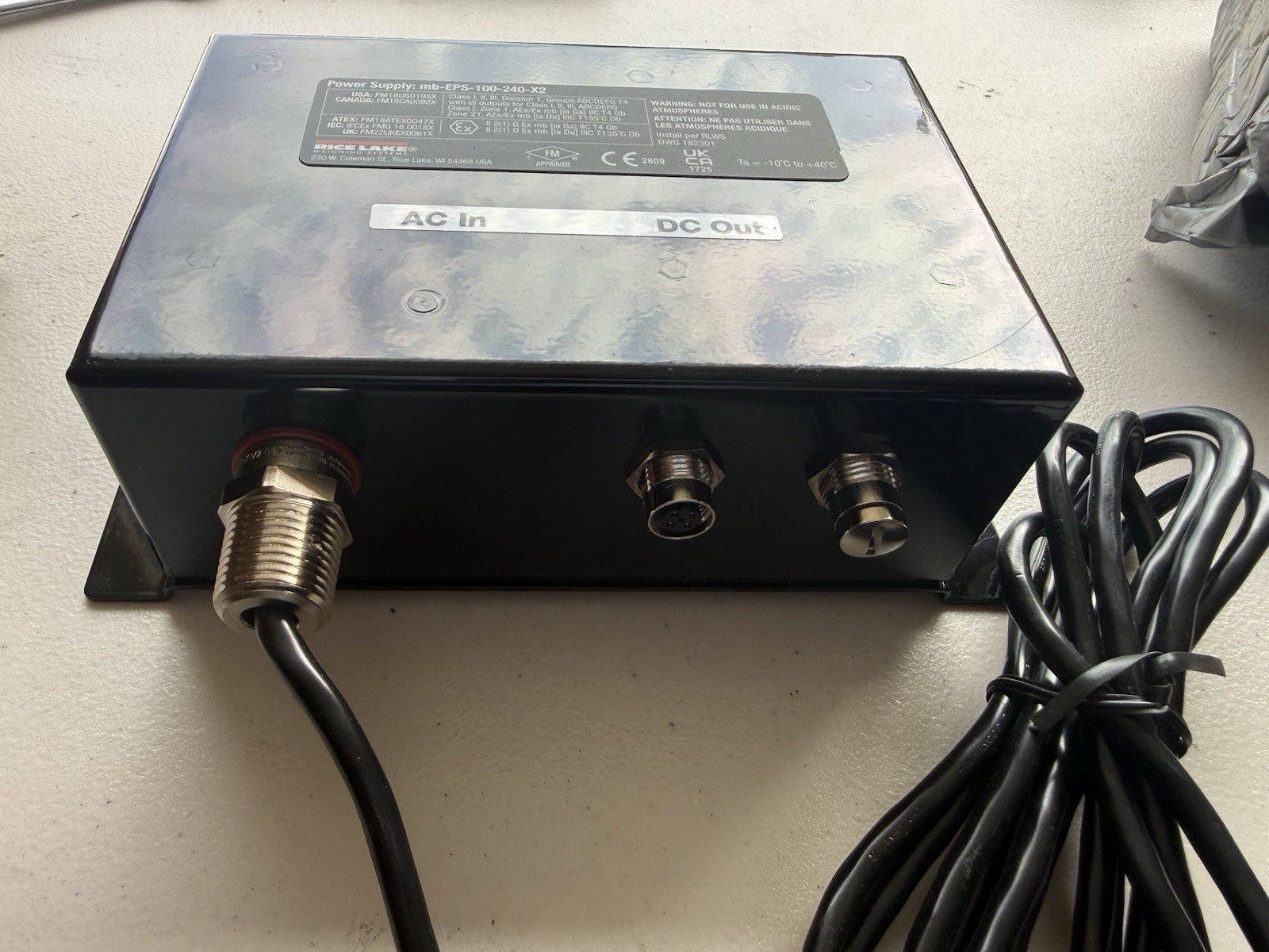 Rice Lake mb-EPS-100-240-X2 Switching Power Supply 6.8VDC 200mA Dual Out