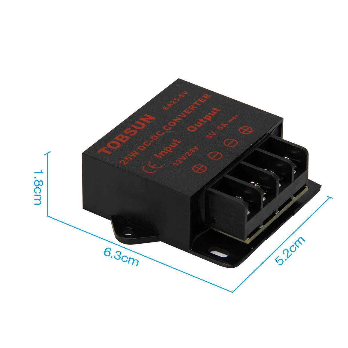 12V/24V to 5V 5A 25W DC-DC Converter Voltage Regulator Step Down Reducer Module