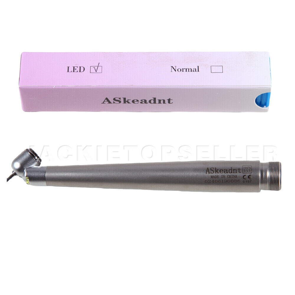 LED Dental Surgical Handpiece 45° Angle 2 Hole Borden Rear Exhaust Impact Air