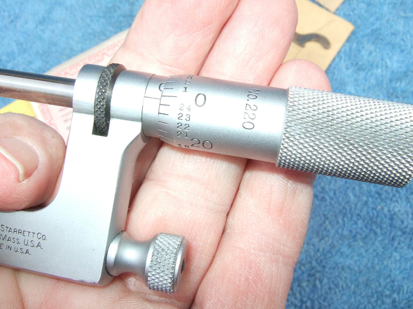 STARRETT No.220 MUL-T-ANVIL MICROMETER 0-1” 001″ No 220A-RL MACHINIST TOOLMAKER