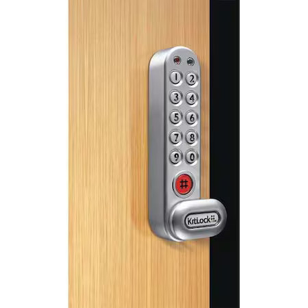 Codelocks Kl1007sg-Clean Electronic Keyless Lock, Gray, Powder Coated Finish