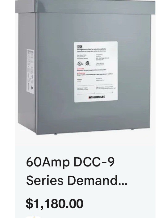 Thermolec 60 Amp DCC-9 Demand Controller for Charging/Power, Gray