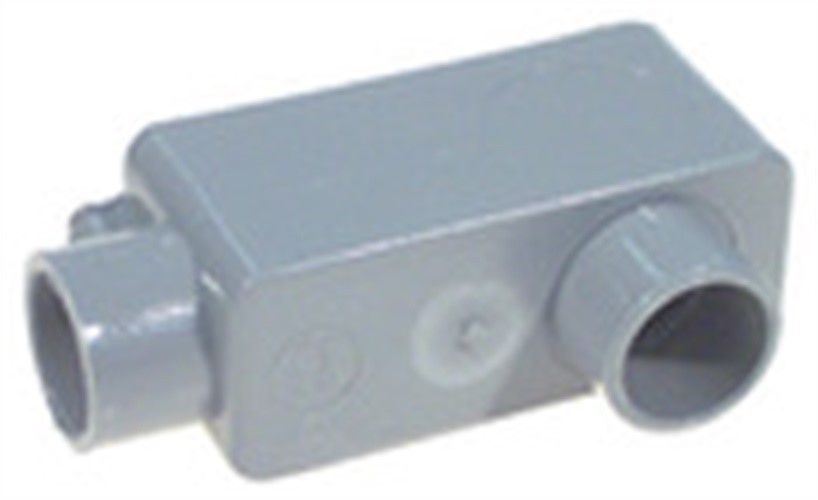 Cantex 5133663U PVC Grey 4.3 cu. in. Capacity Conduit Outlet Body 1/2 in. Hub