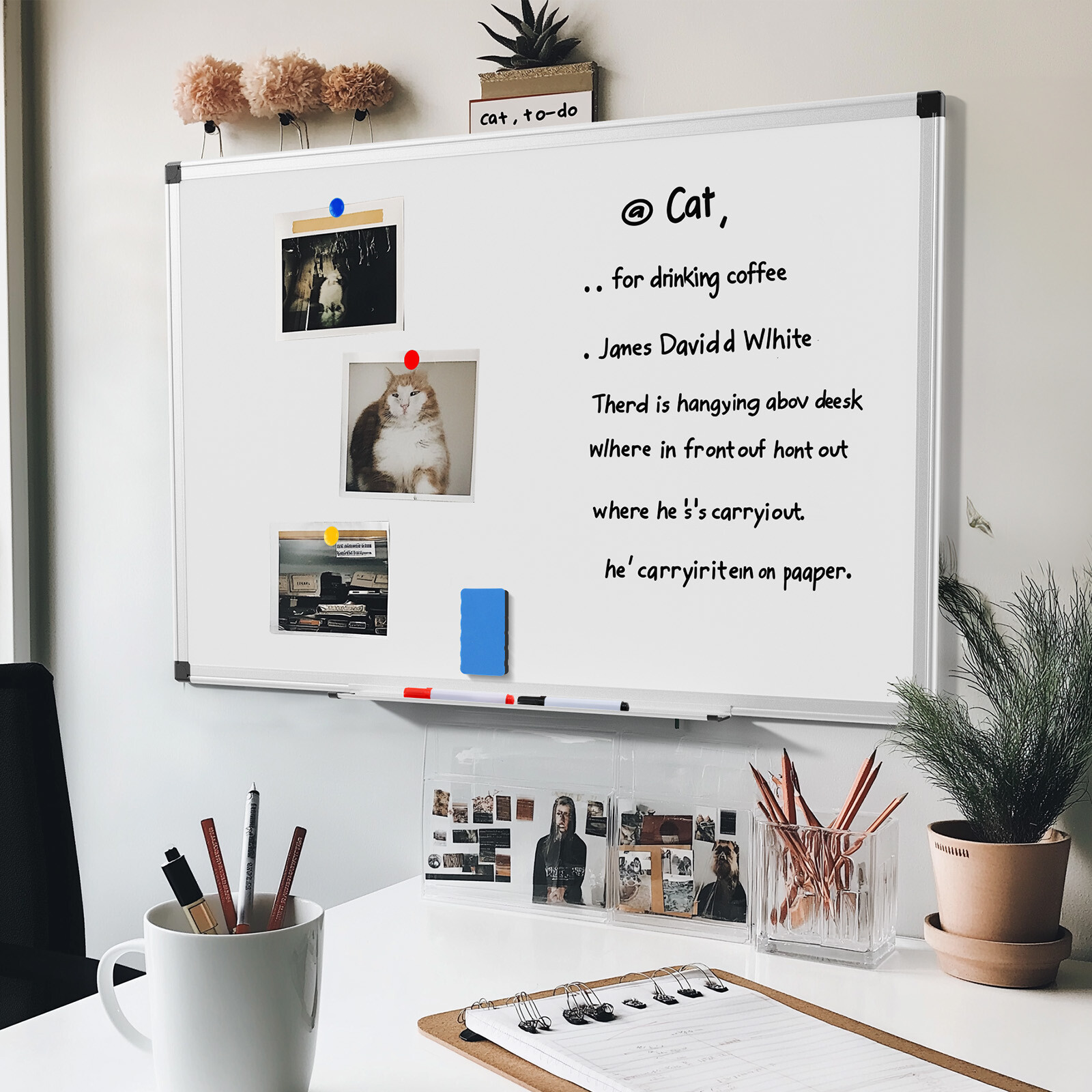 36″ x 24″ Magnetic Dry Erase Board for Office, Home and School Whiteboard