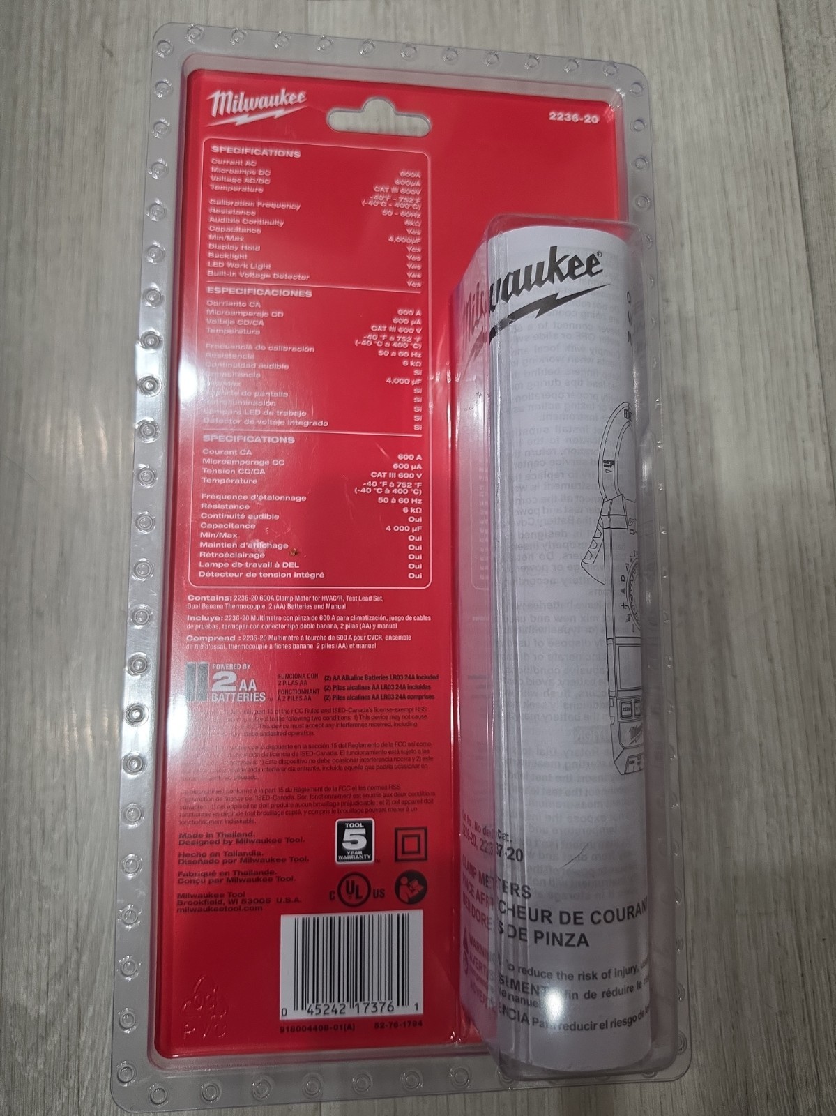 Milwaukee 2236-20 Clamp Meter for HVAC/R – Red