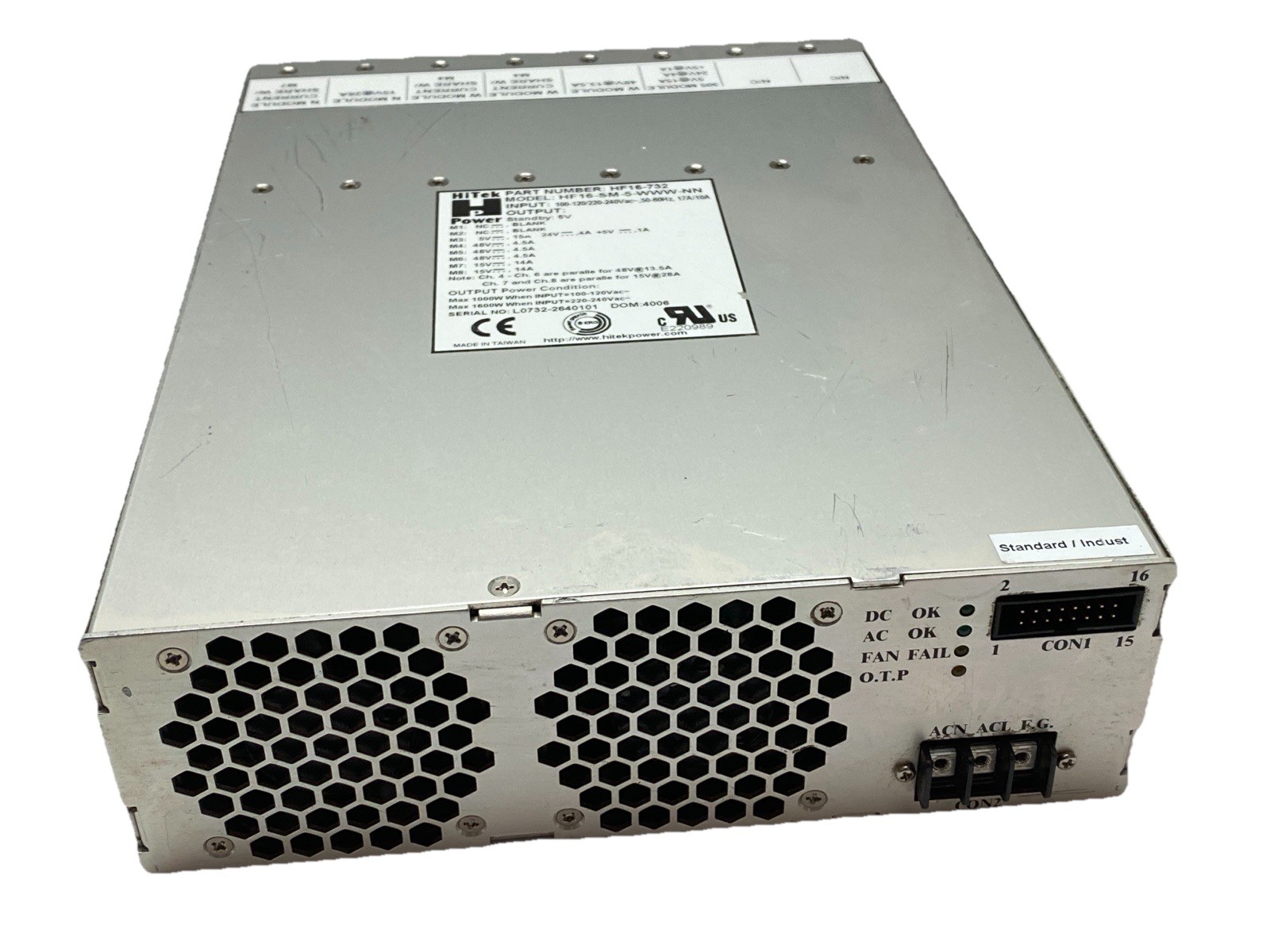 HITEK Power HF-16-SM-5-WWW-NN High Voltage Power Supply 1000W/1600W HF16-732