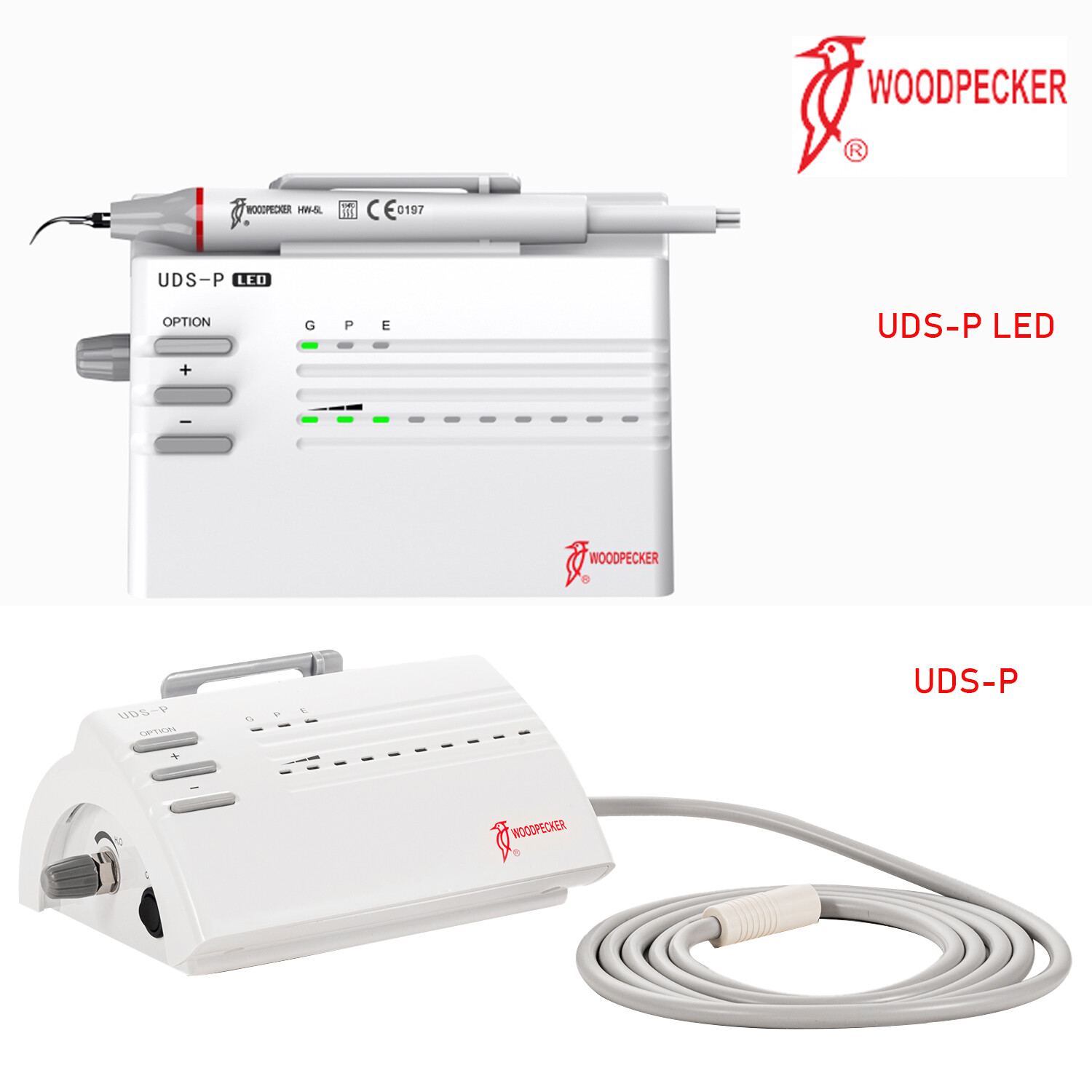Woodpecker UDS-P/UDS-P LED Ultrasonic Piezo Dental Scaler with Tips SATELEC
