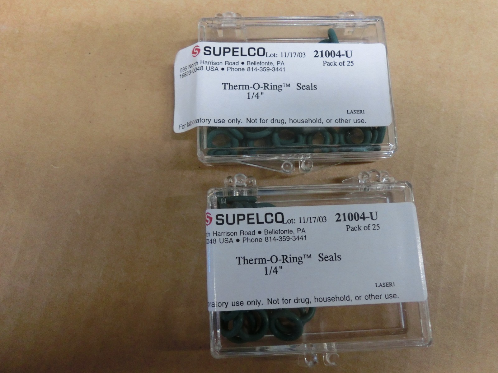 Supelco Therm O-ring 0.25″ Liner 210004-U Agilent 5890 6850 6890 7820 7890 GC