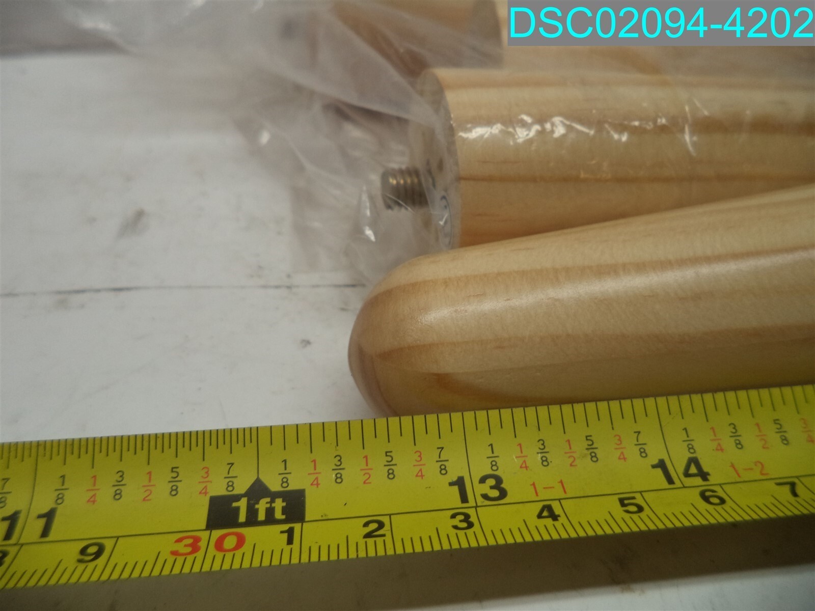 QTY=4: 6″ Wooden Furniture Legs 1-5/8″ OD TAPERED TO 1-1/8″
