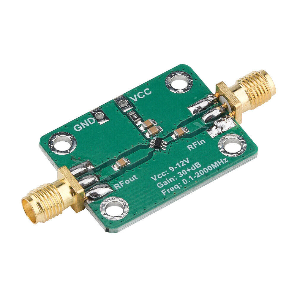 RF Wideband Amplifier 32dB low-noise LNA Broadband Module Receiver 0.1-2000MH​z
