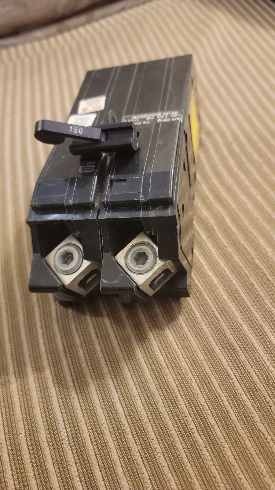 Square D QO2150 150A 2-Pole Plug-On Breaker 201-250V AC Trip Indicator