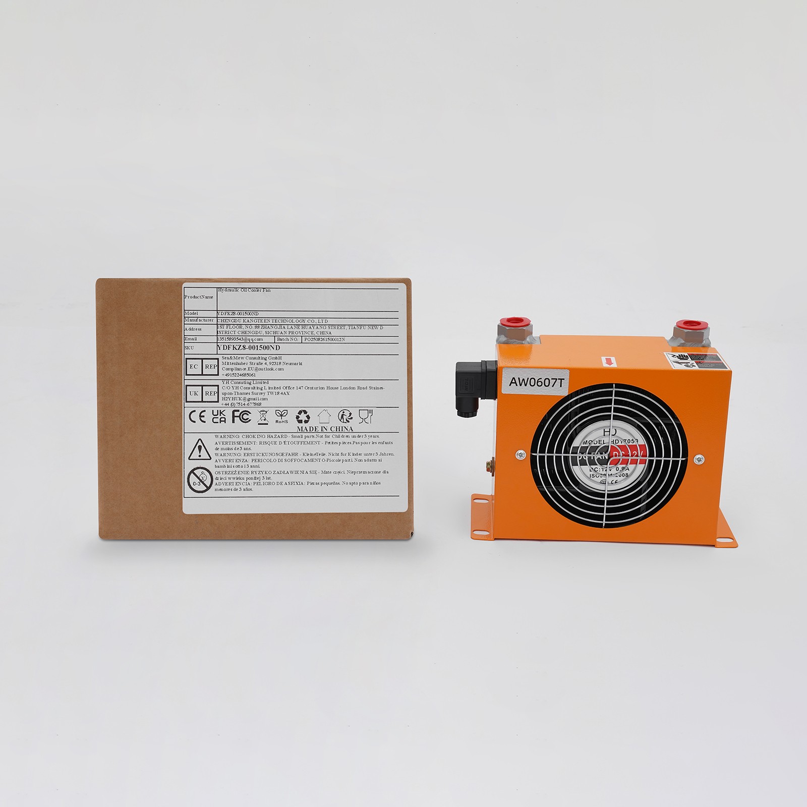 20L 12V Hydraulic Air Cooler 680 Kcal/h 20 L/min Orange Copper Motor
