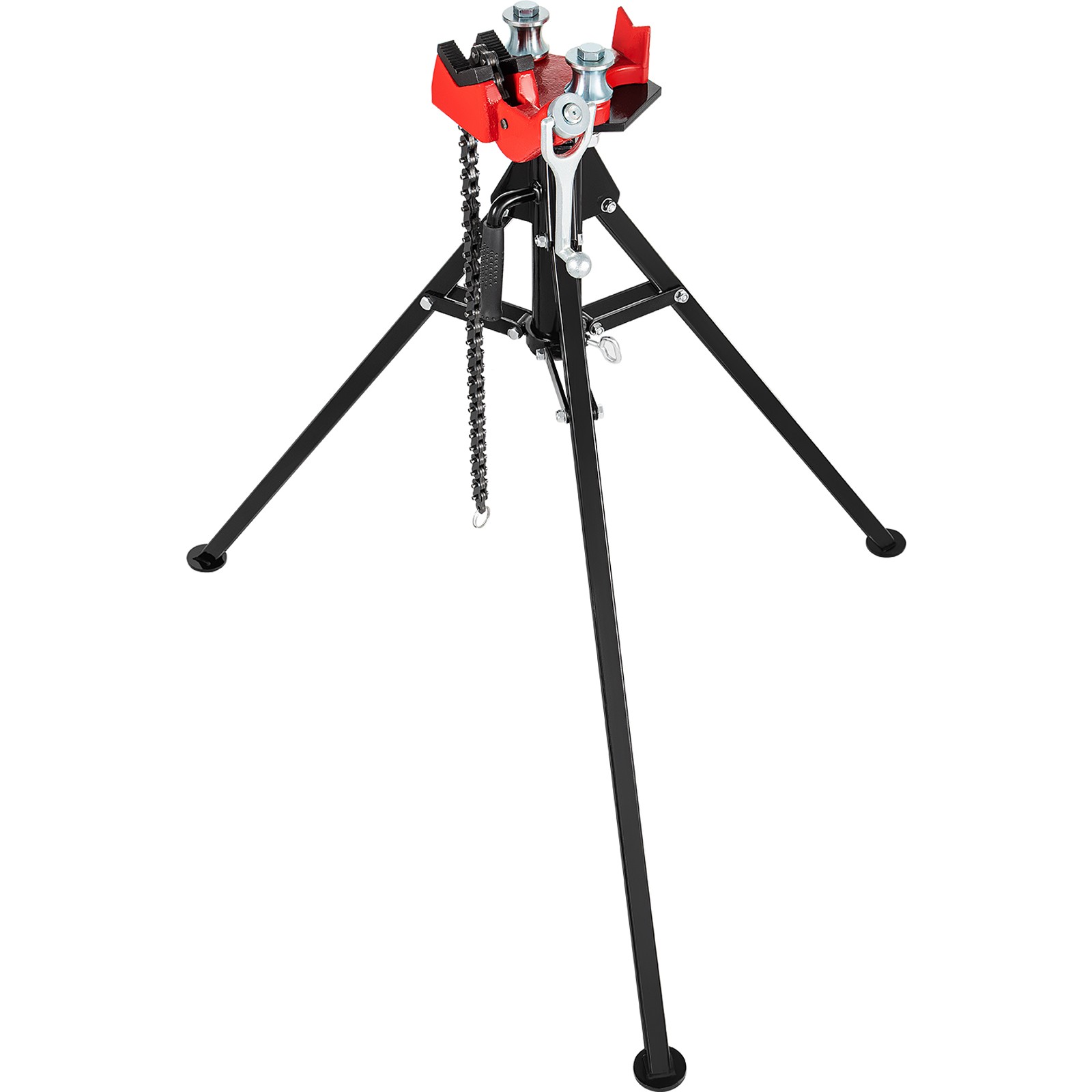 VEVOR Tripod Pipe Chain Vise 1/8″-5″ Capacity Folding Legs W/ Harden Teeth&Chain