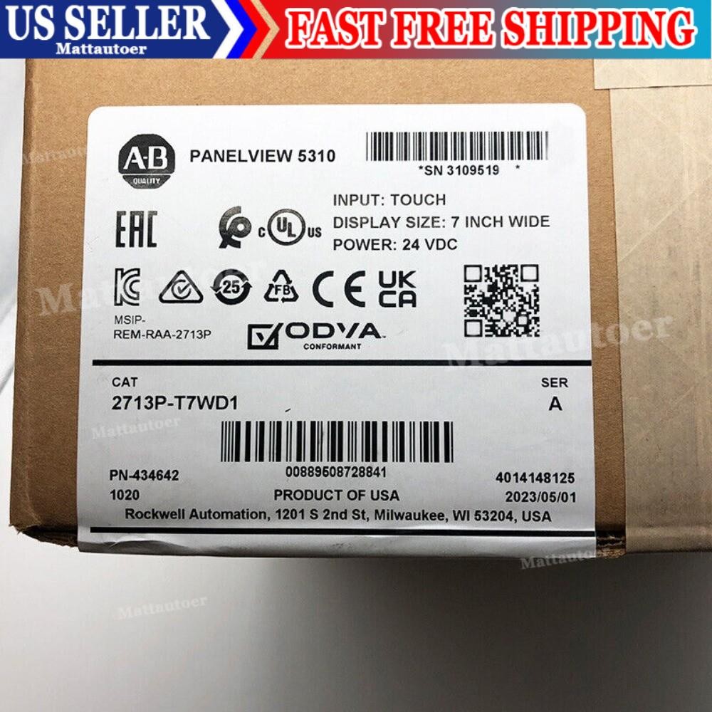 2713P-T7WD1 New AB Sealed PanelView 5310 Graphic Terminal 2713PT7WD1 US Free Tax
