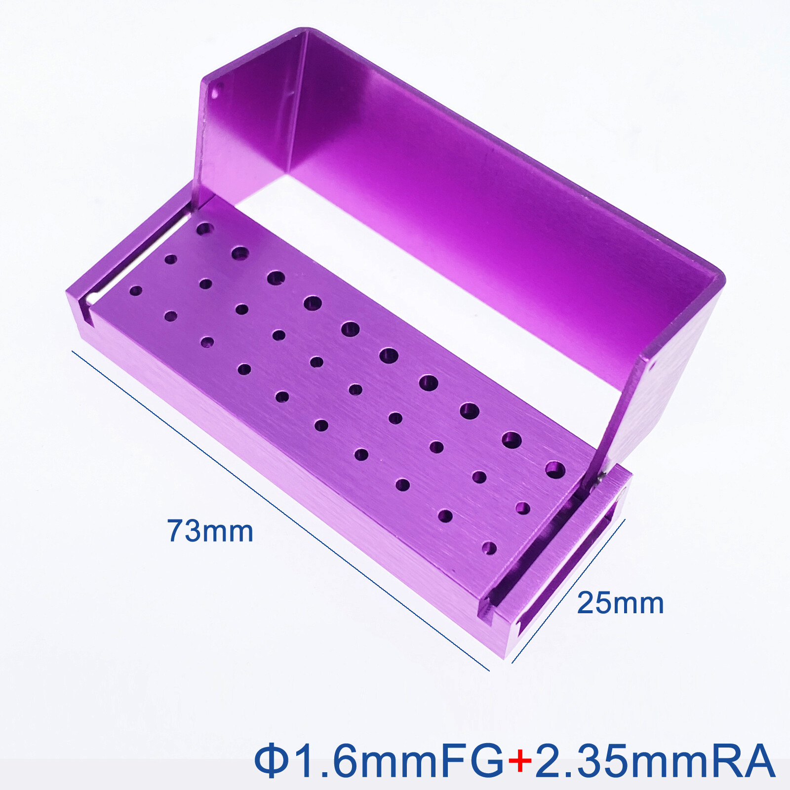 Dental Bur Burs Holder Block Disinfection Box Aluminium Autoclave 30 Holes FDA