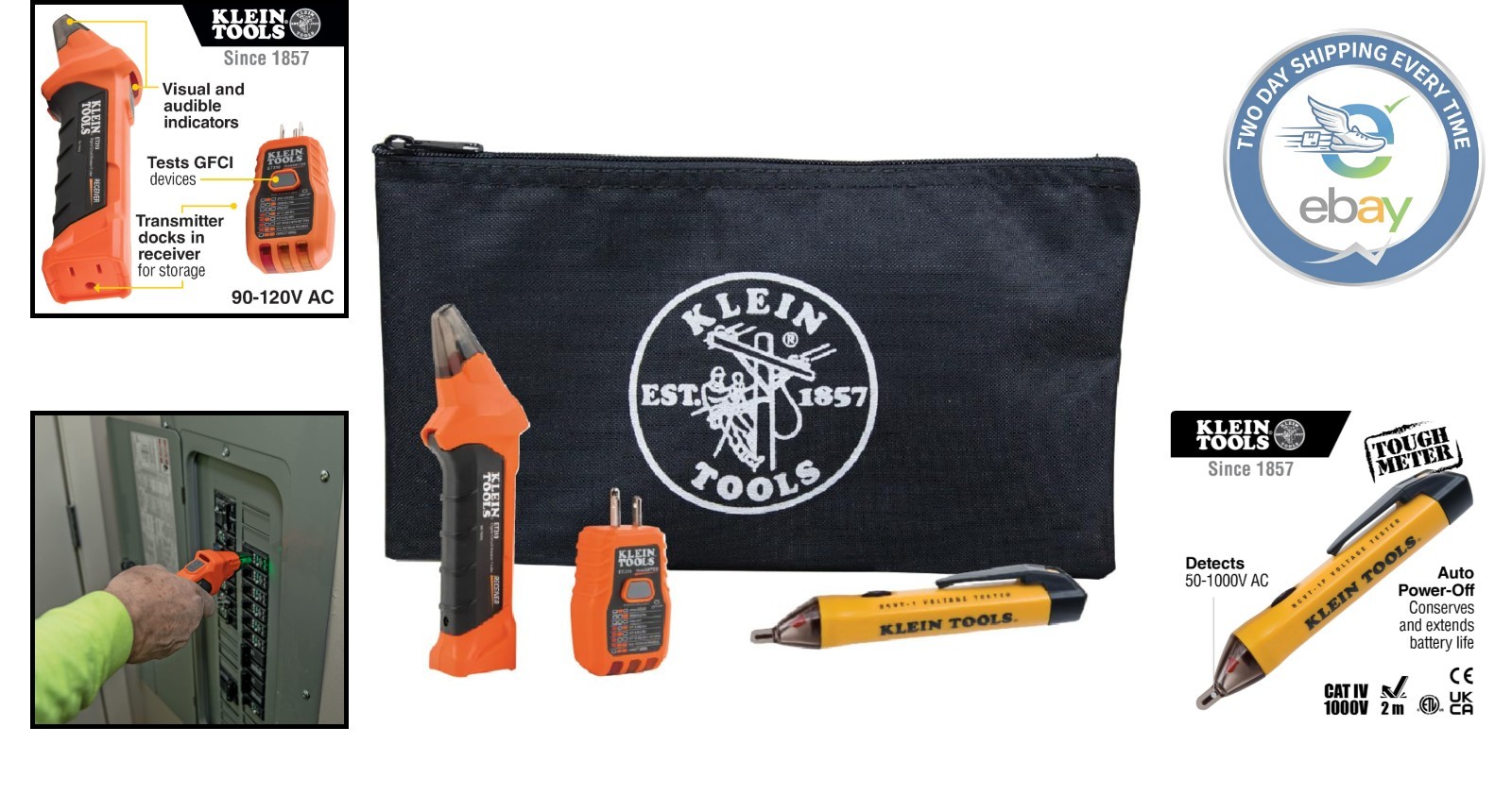 Complete 3-Piece Electric Circuit Testing Kit – GFCI & Voltage Tester Included