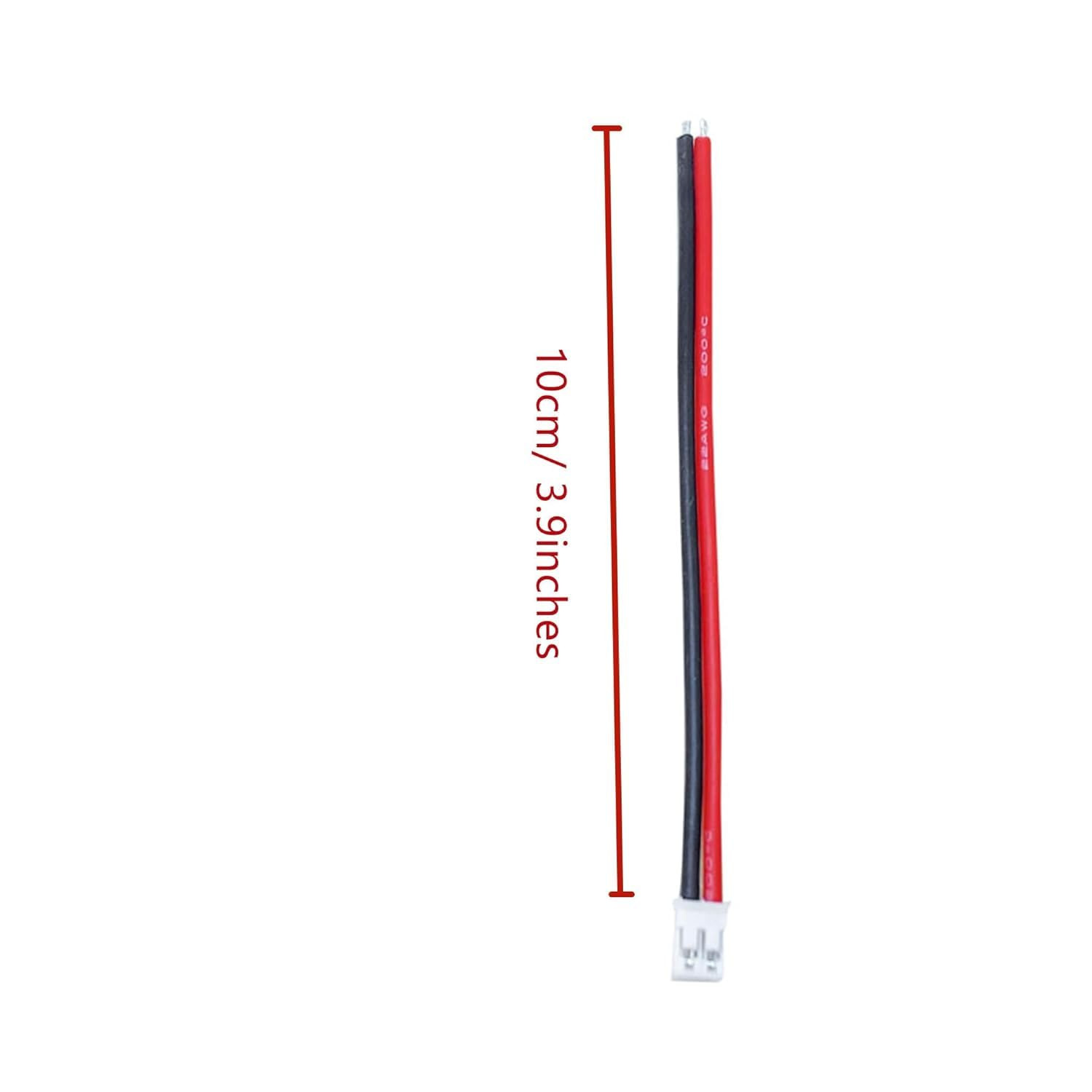 20 Sets Mini Micro JST-PH 2.0Mm 2 Pin Male Connector with 10Cm Silicone Wire Cab