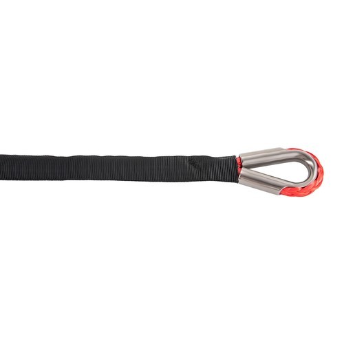 3/8″ x 100ft Synthetic Winch Rope with Hook – 23,809 lbs Breaking Strength