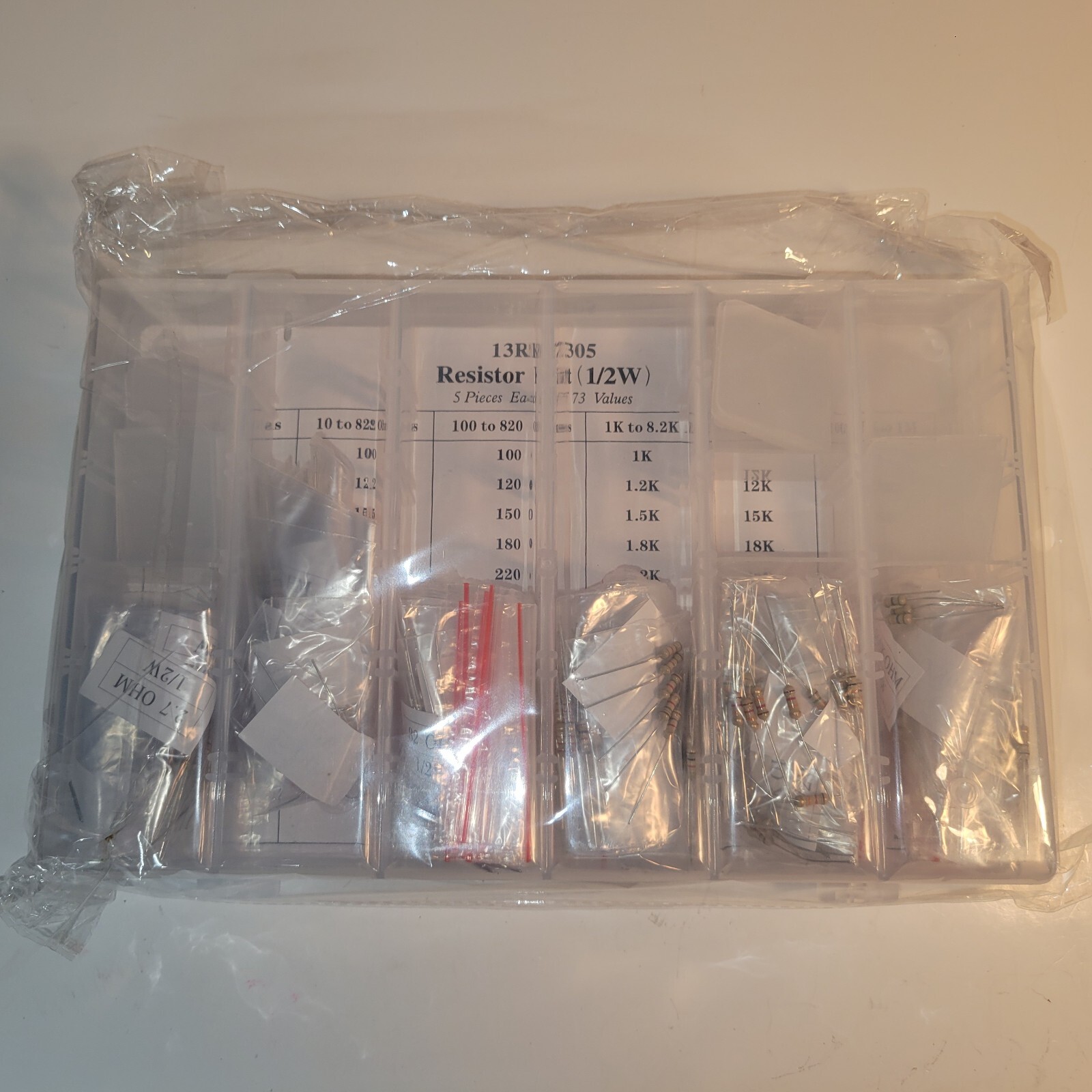 Electronix Express 365 Piece 1/2 Watt Resistor Kit Assortment in Storage Box