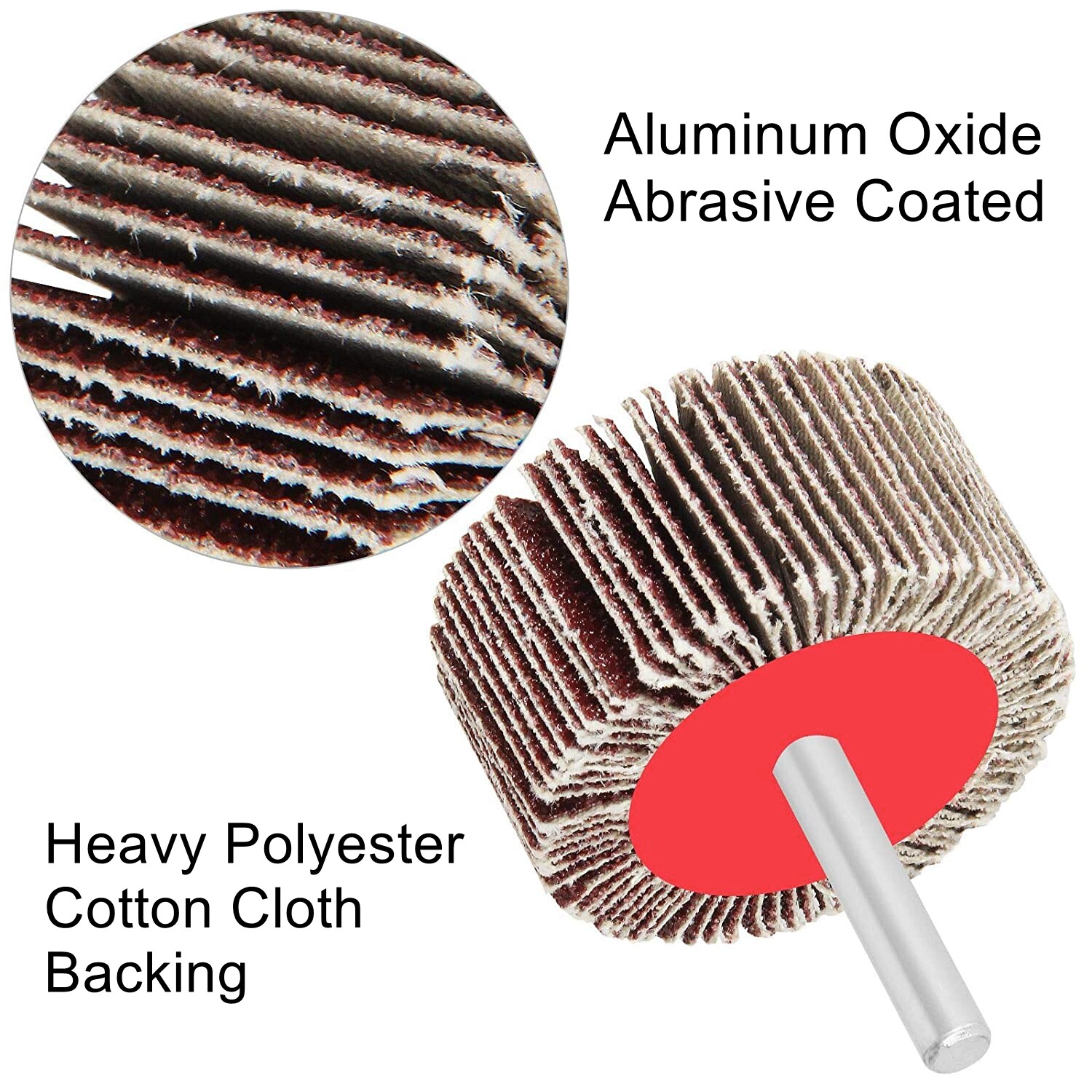 2x1x1/4″ Flap Wheel Sander for Drill Mounted Sanding Grinding 40 60 80 120 Grit