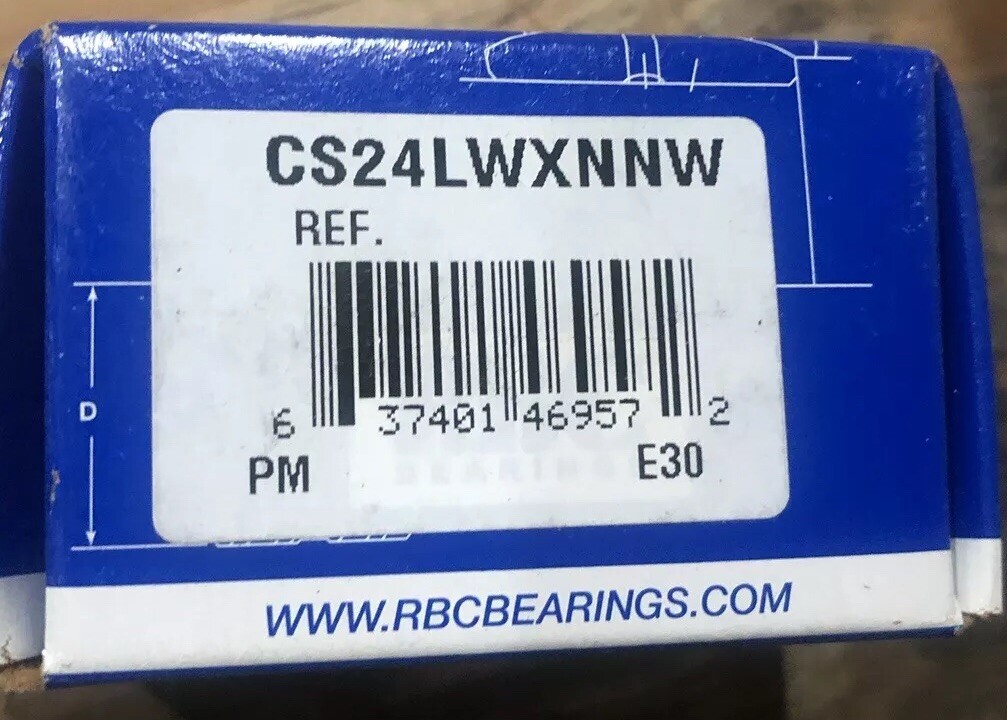 RBC BEARING CAM FOLLOWER S-24-LWX NNW. Hexlube studtype hex head Adjustable Cam