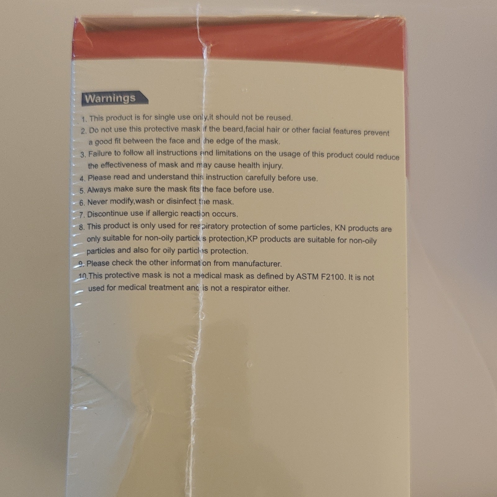 ChiSip KN95 Foldable Protective Mask Non-Medical 20 Pcs, MPN GB2626-2019