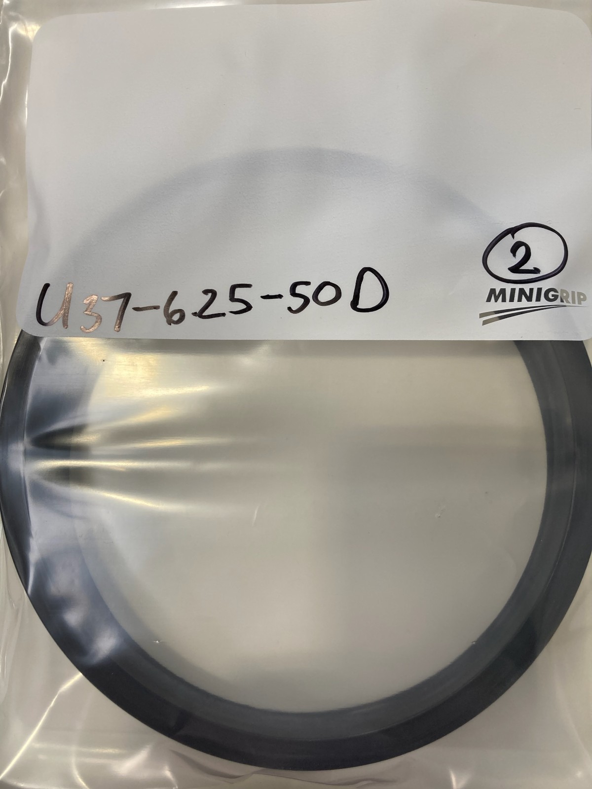 U37-6.25-50D Hydraulic U-Seal 6.250 ID x 7.000 OD x 0.500 H Poly Pack of 2