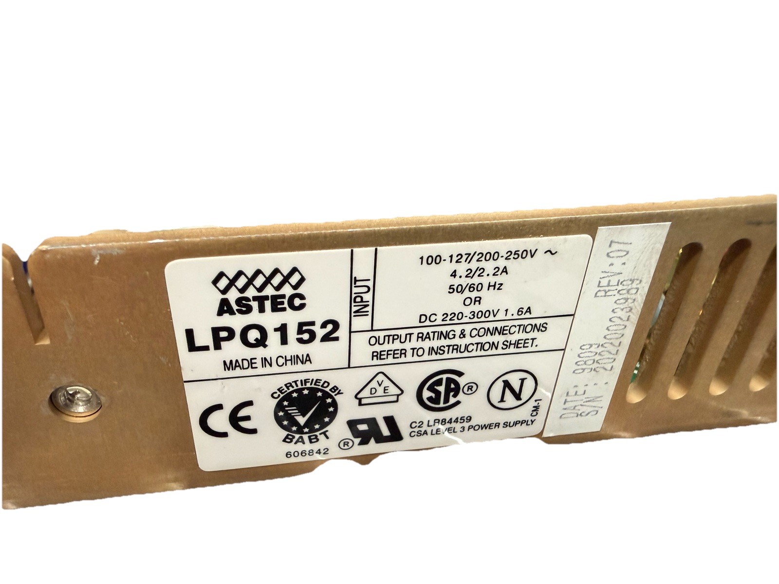 ASTEC LPQ152 Power Supply