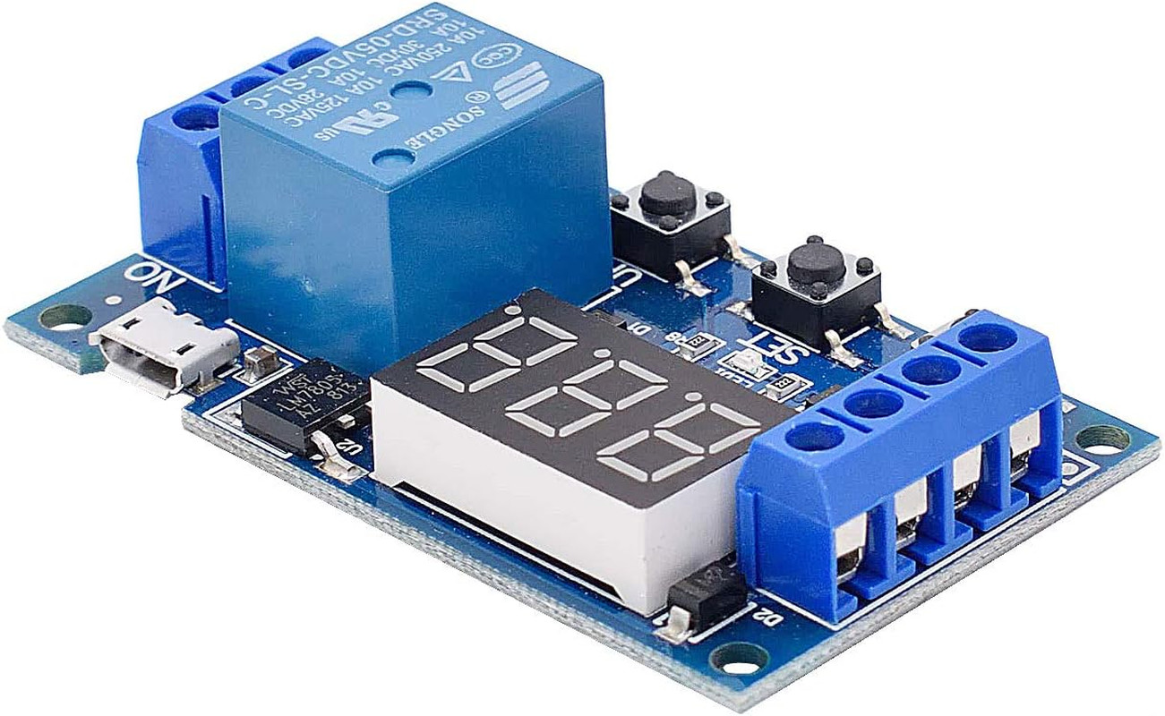 [2 Pack] DC 6-30V Timer Relay Programmable Delay Relay Module Cycle Timer with L