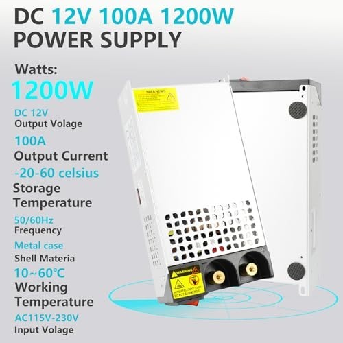 12V 100A 1200W Switching Power Supply for LED Strip Light CCTV Camera
