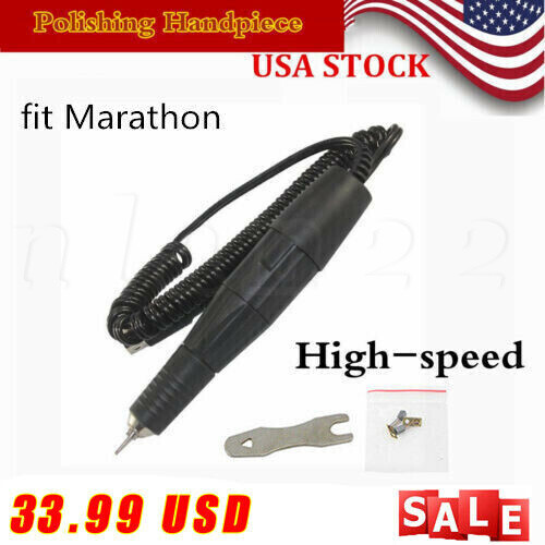 35000rpm Dental Lab Handpiece STRONG Fit SAESHIN Electronic Motor Polishing 1PC