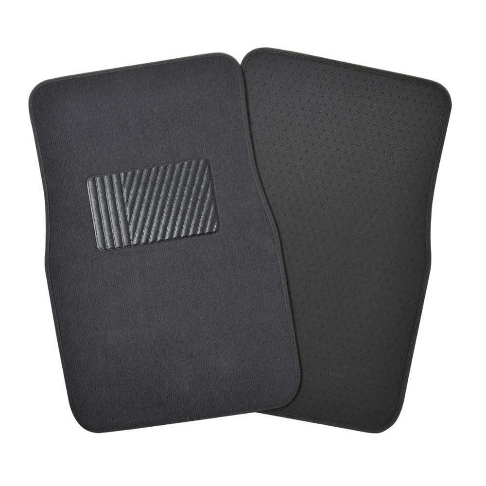 Set of 4 Grey Nylon Rubber Carpet Car Floor Mats Front Rear 11.5×16.5 MT-100