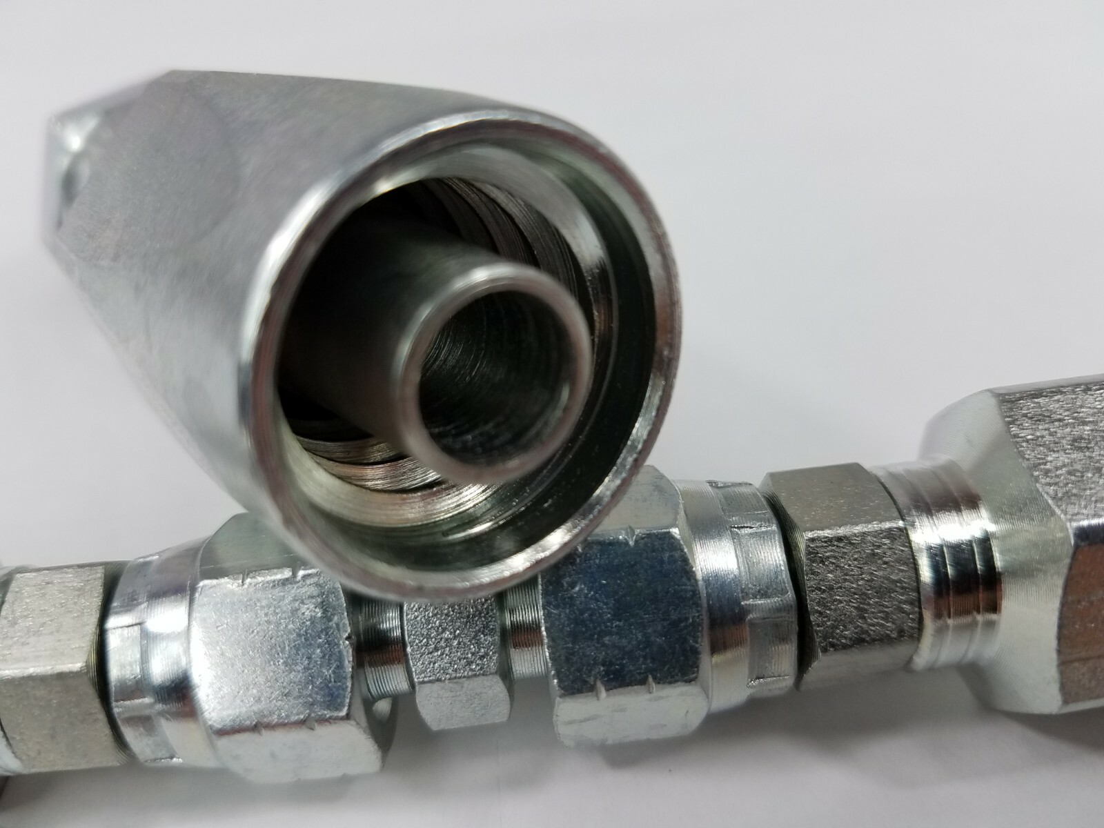 2 Hydraulic Hose Repair Kits – 3/8 ID 2-Wire Hose Reusable Field Repair Fitting