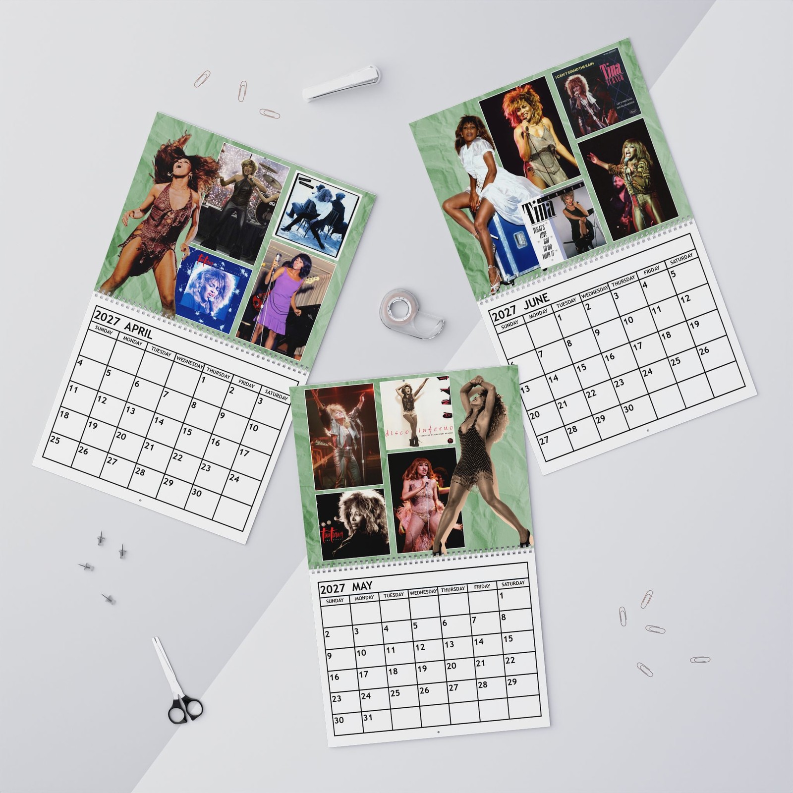 Tina Turner 2027 Wall Calendar – Home Decor, Music Fan Gifts, Monthly