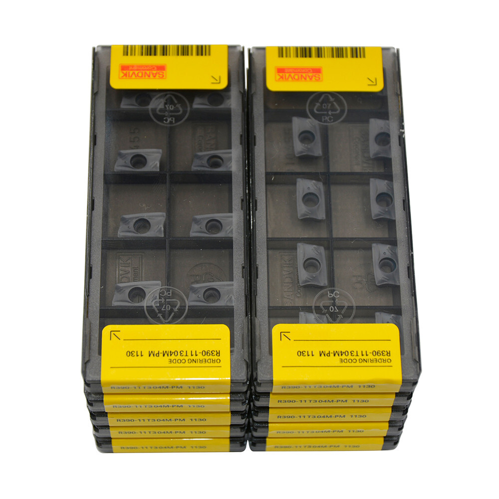 100 PCS R390-11T304M-PM 1130 R390 11T304M CNC Carbide Milling inserts for Steel