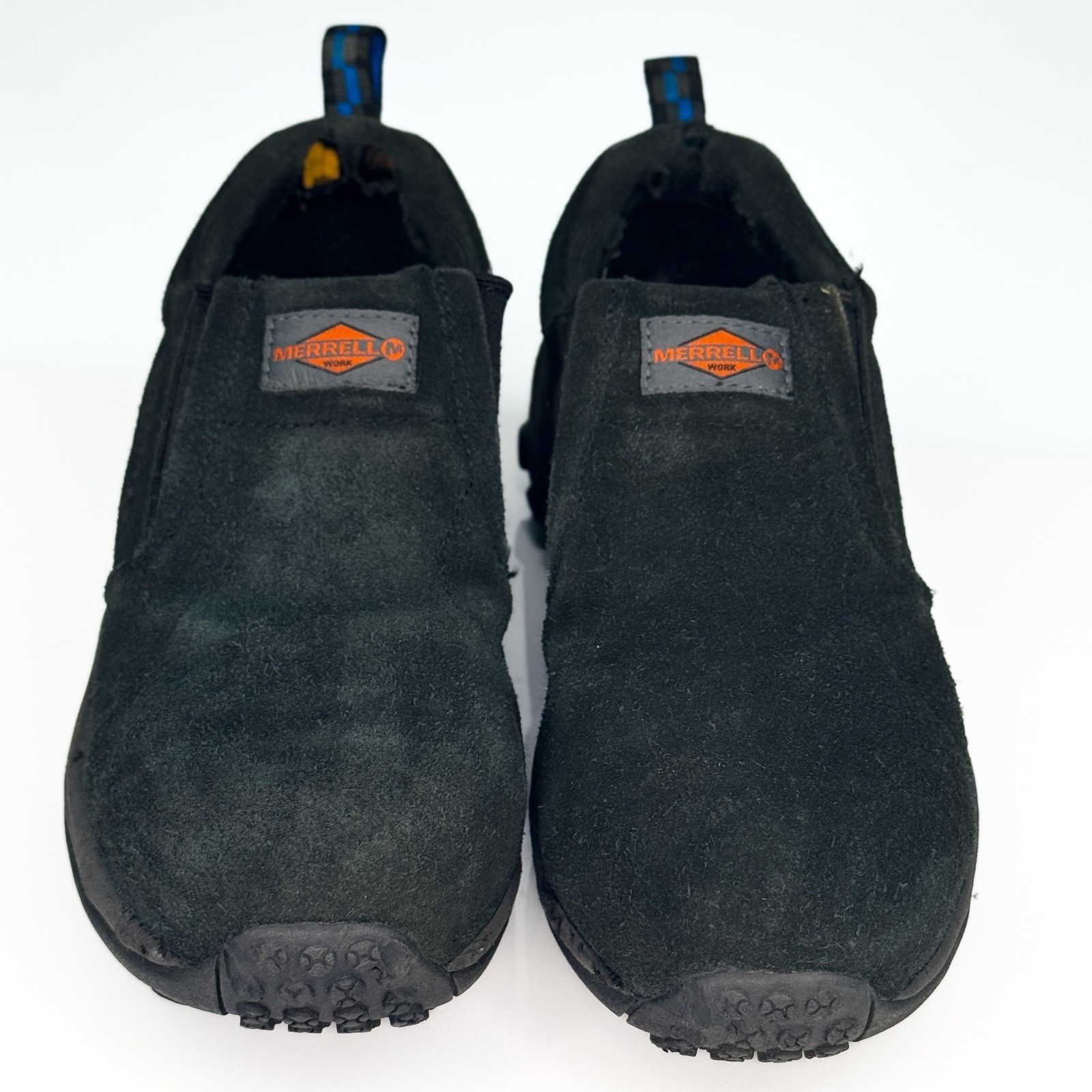 Merrell Work Jungle Moc Composite Toe Slip Resistant Black Suede Shoes Mens 10M