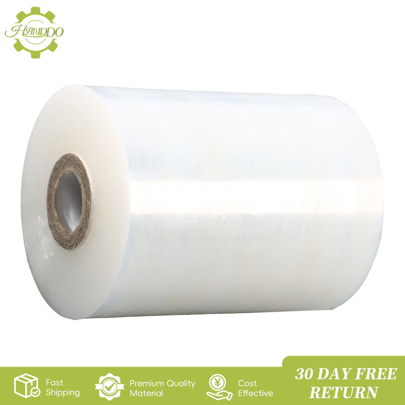 4 Pack Mini Clear Industrial Stretch Wrap Film 5″ × 1000ft with Handle, 80 Gauge