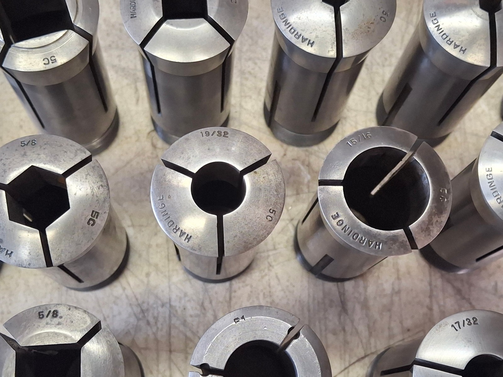 Hardinge 21 Piece 5C 5C-EN1 5C-EN2 Lathe Collet Set Lot