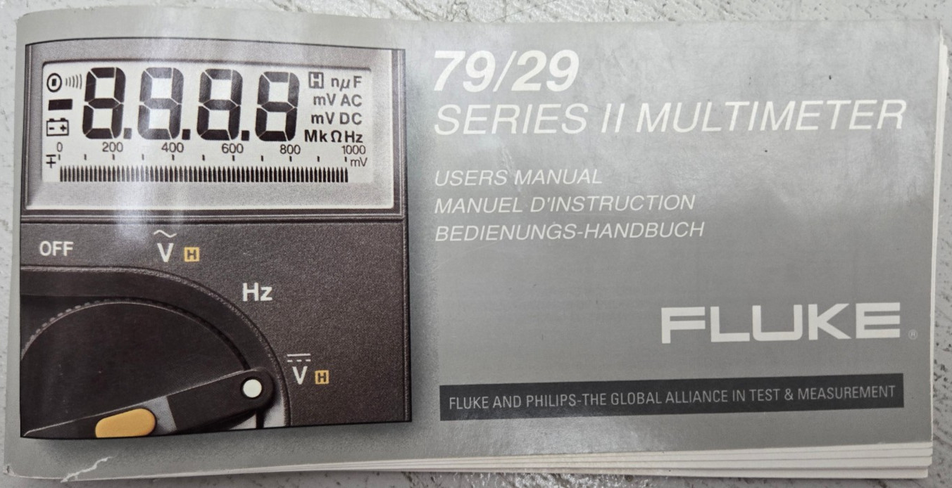 Fluke 79/29 Series II Multimeter User’s Manual