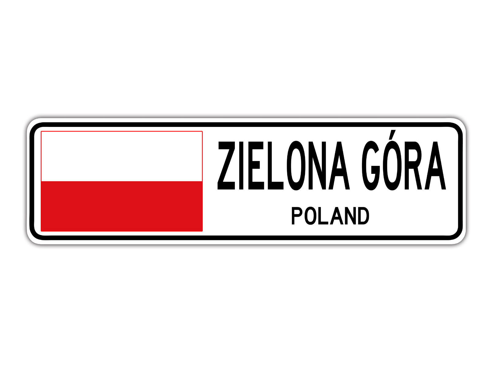 Zielona Góra Taiwan Street Taiwanese Flag City Country Wall Gift Aluminum Metal
