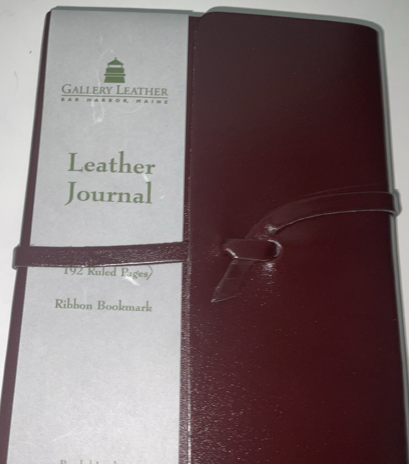 Gallery Leather Co. Red Bonded Leather Journal 192 Ruled Gold Edge Pages New