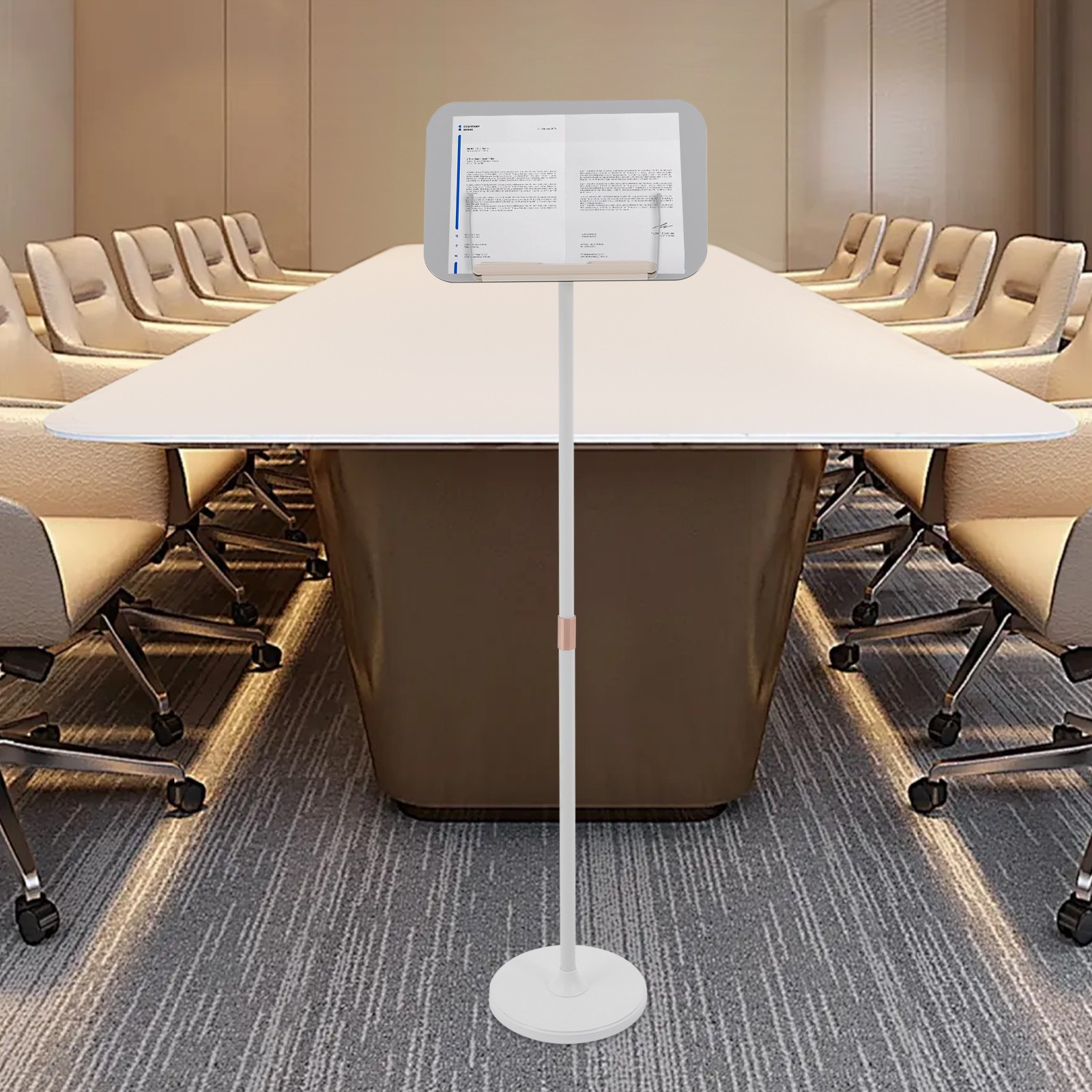 Floor Lectern Podium Stand for Speech Presentation Adjustable Height for Laptop