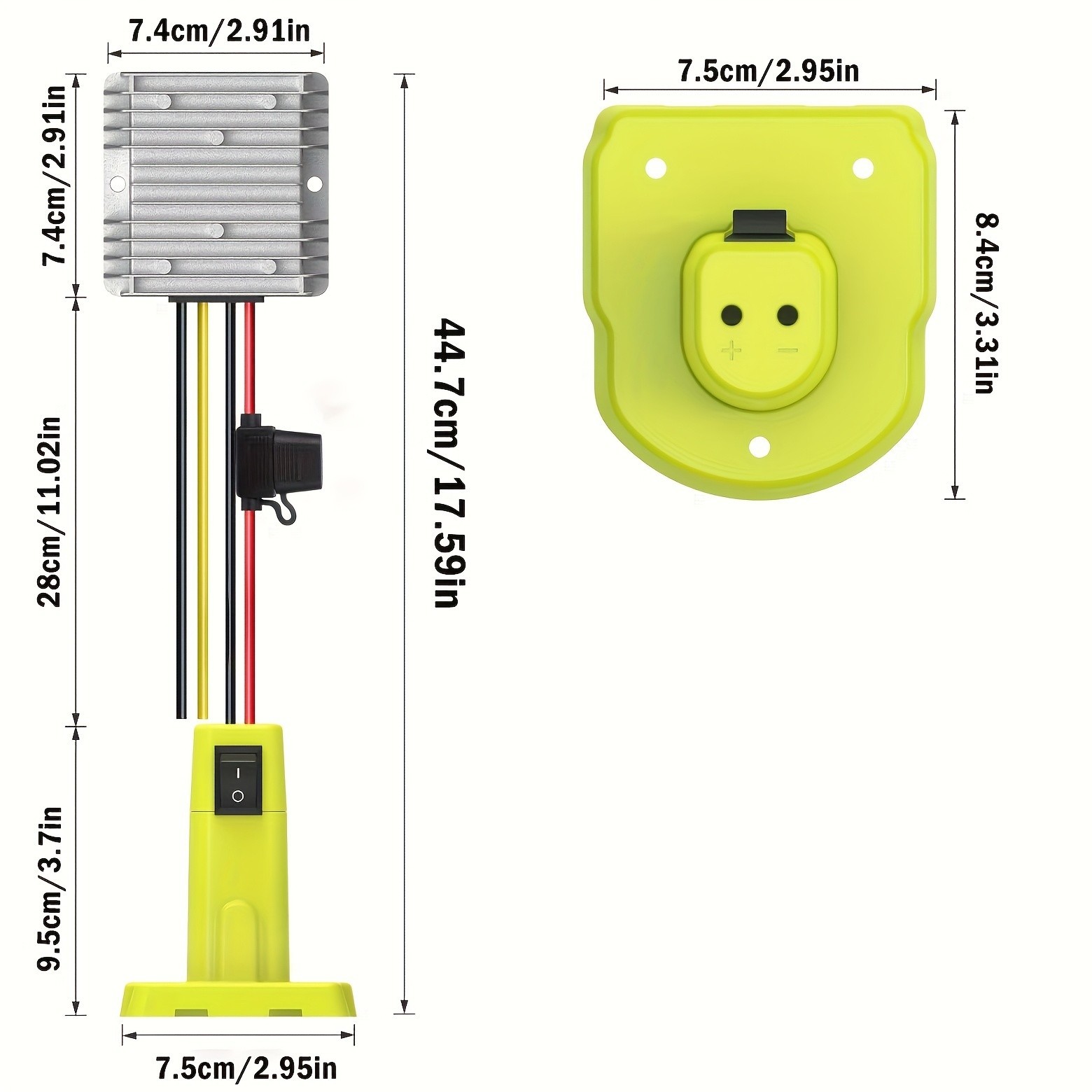 18V to 12V Voltage Regulator Adapter Compatible with Ryobi 18V Battery DIY Home