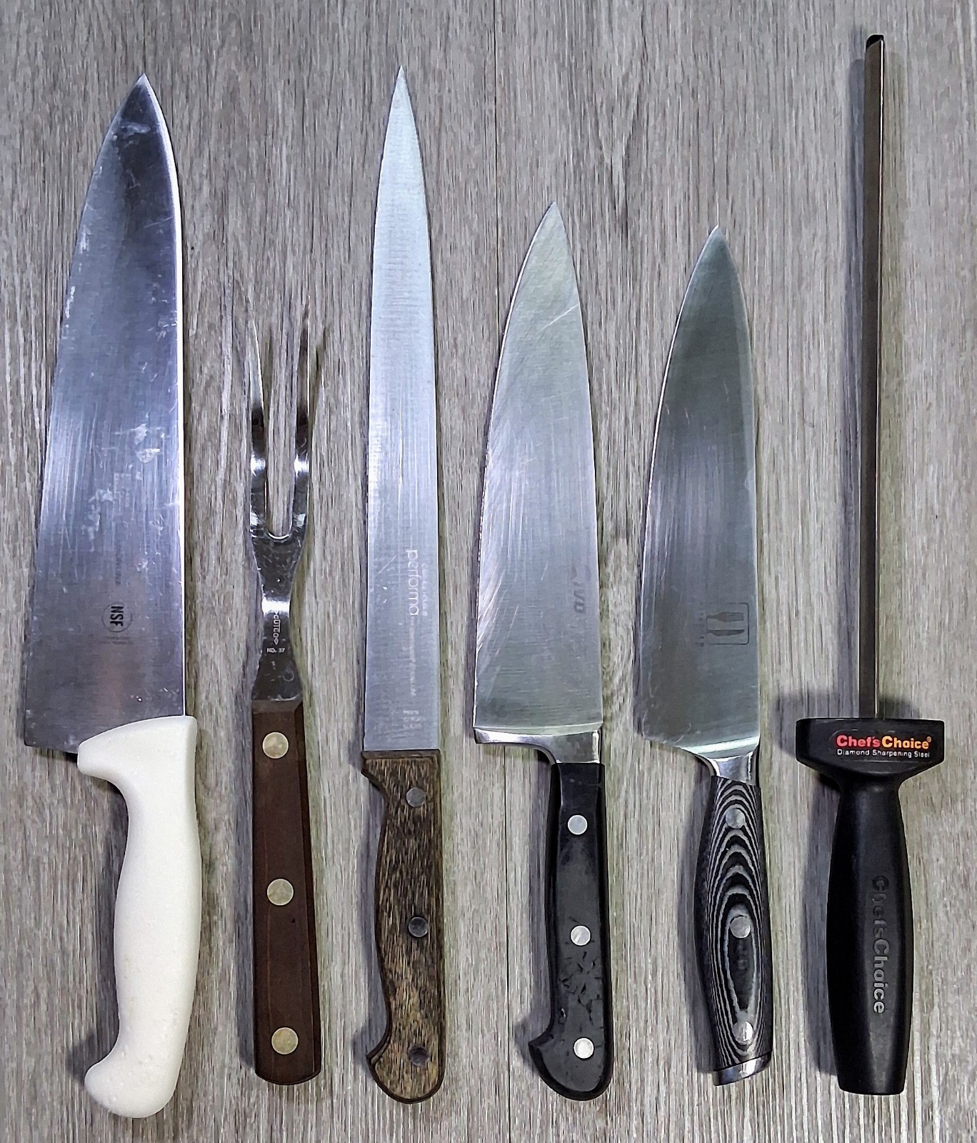 Chefs Knife set – 6 pieces – Mixed Lot – Nice (See Details)