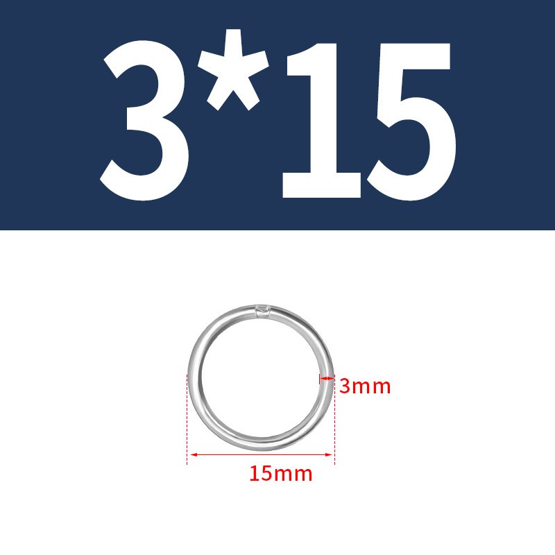 Heavy Duty Corrosion Resistant 304 Stainless Steel Welded Ring 3/4/5/6/8/10/12mm