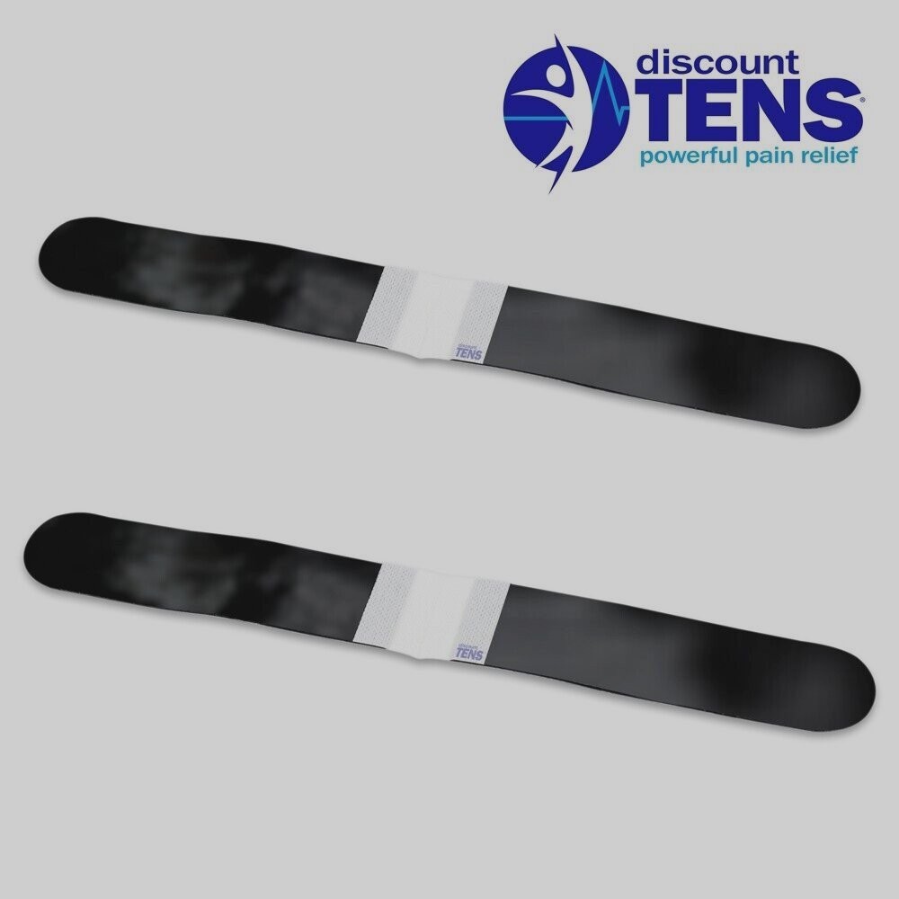 Discount TENS Electrodes, 2 Premium Quality Wired 13″x1.5″-2MM PIN Lumbar Strip