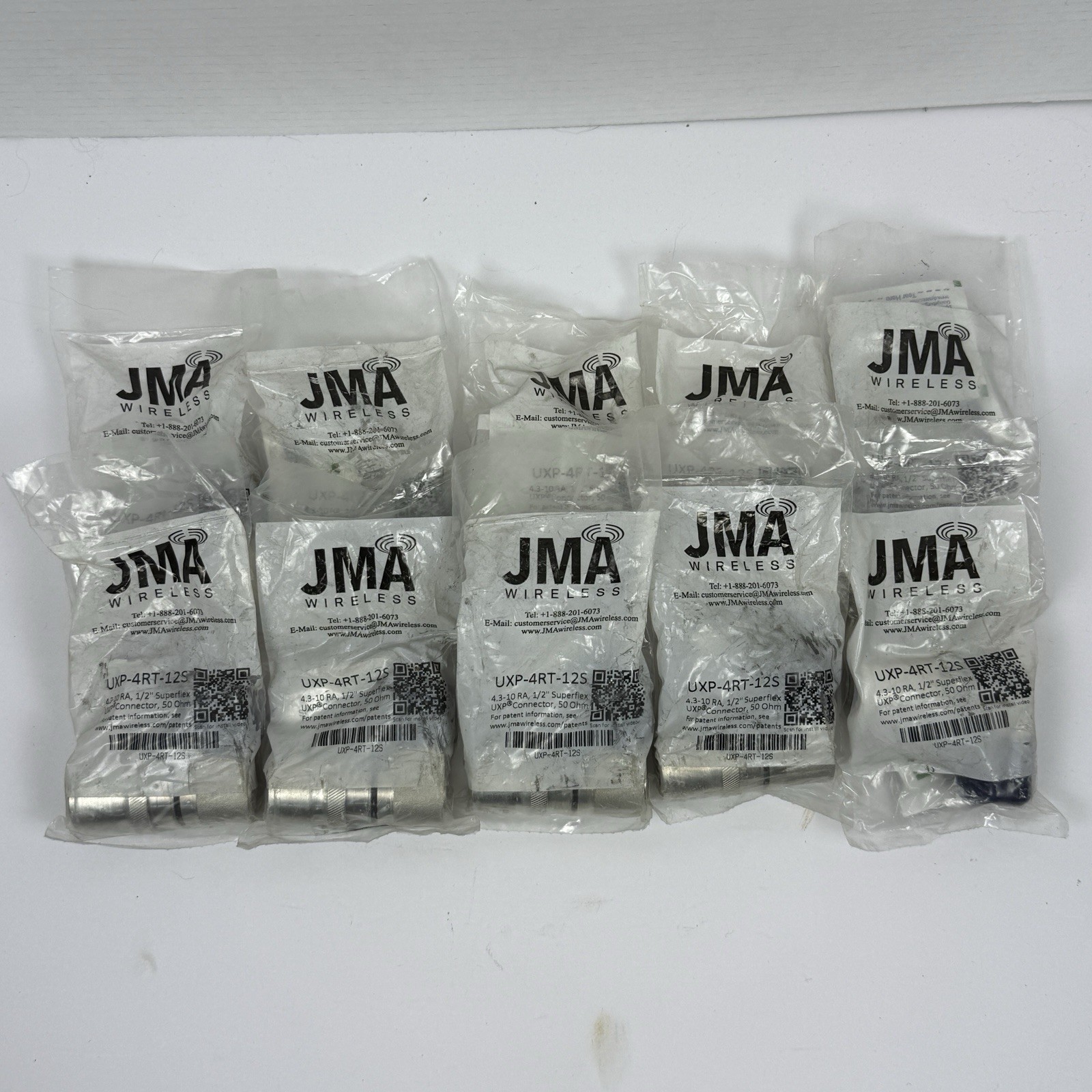 JMA UXP-4RT-12S 4.3-10 Right Angle Connector (LOT OF 10)