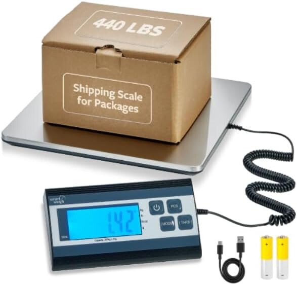 Smart Weigh 440lbs x 1 oz. Digital Heavy Duty Shipping and Postal Scale