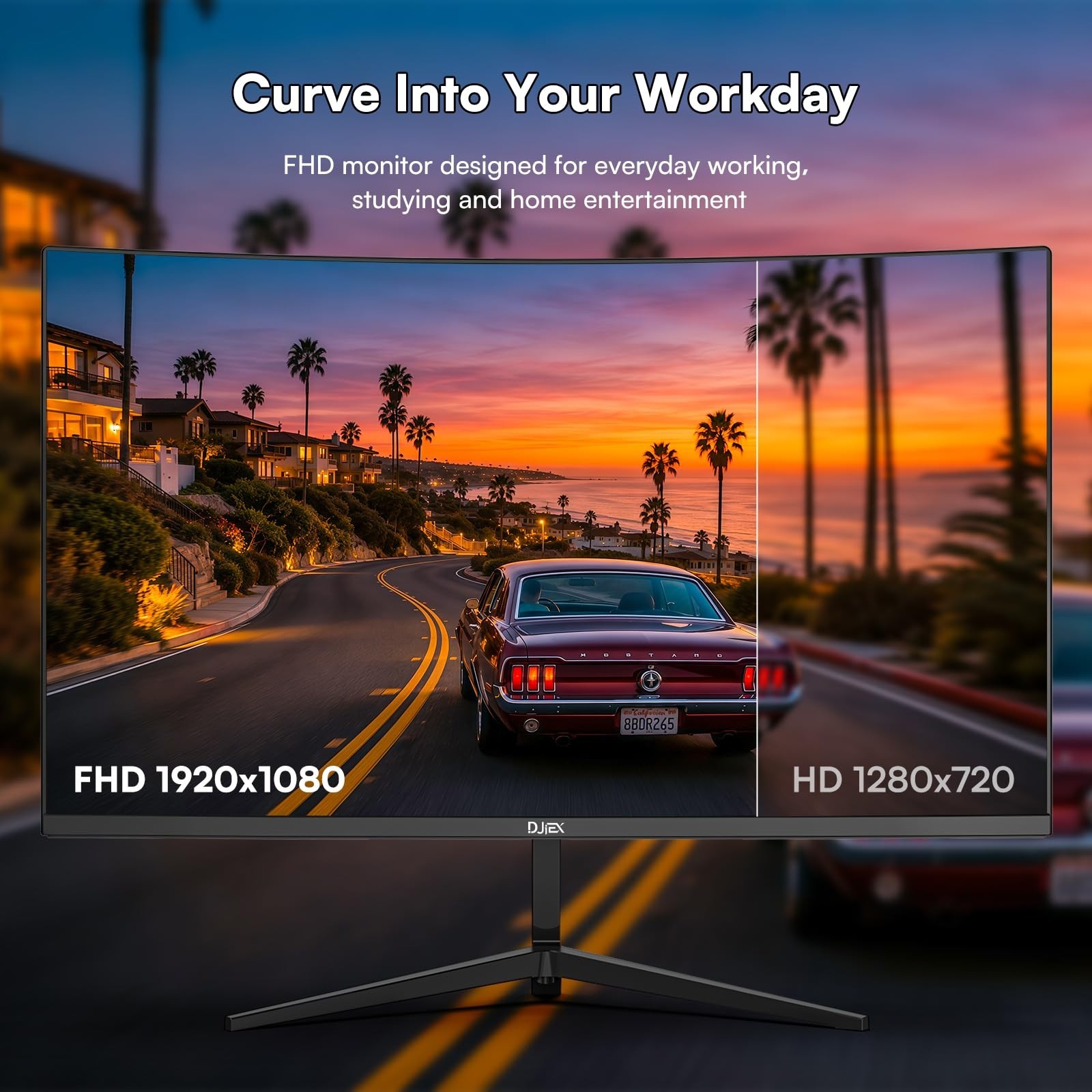 24 Inch Curved Monitor, FHD 1920x1080P, 100Hz | 16:9 Aspect Ratio, 99% sRGB, …